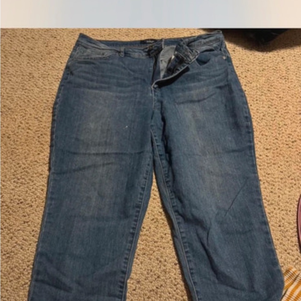 Indigo Blue Cropped Jeans